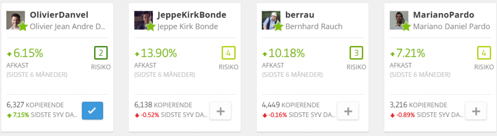 Copytrading tradere